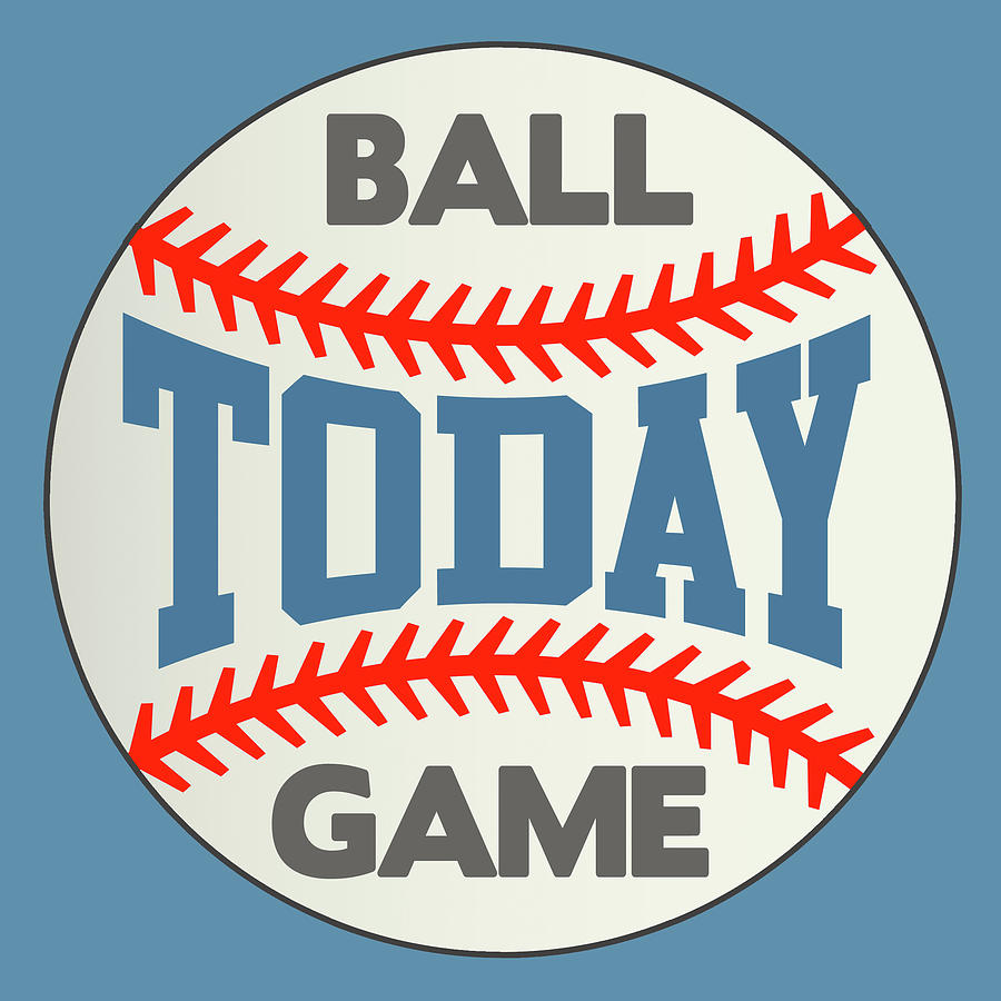 Baseball Digital Art - Ball Game Today Square by Retroplanet