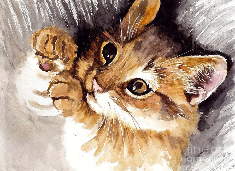 Little Painting - Ball Of Wool by Suzann Sines Little Painting - Ball Of Wool by Suzann Sines