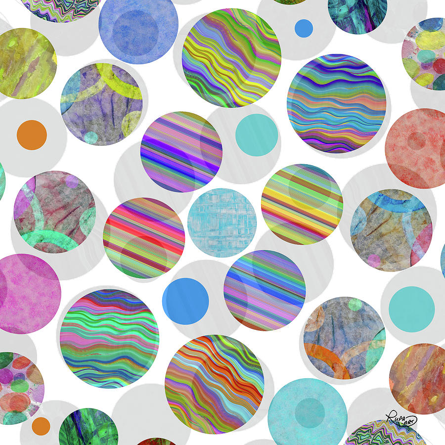 Abstract Digital Art - Ball Toss by Ruth Palmer Abstract Digital Art - Ball Toss by Ruth Palmer