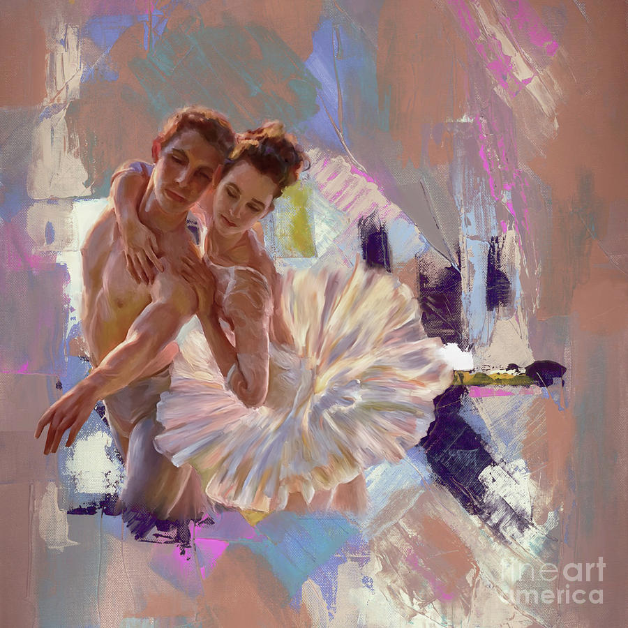 Ballerina Couple dream dance  Painting by Gull G