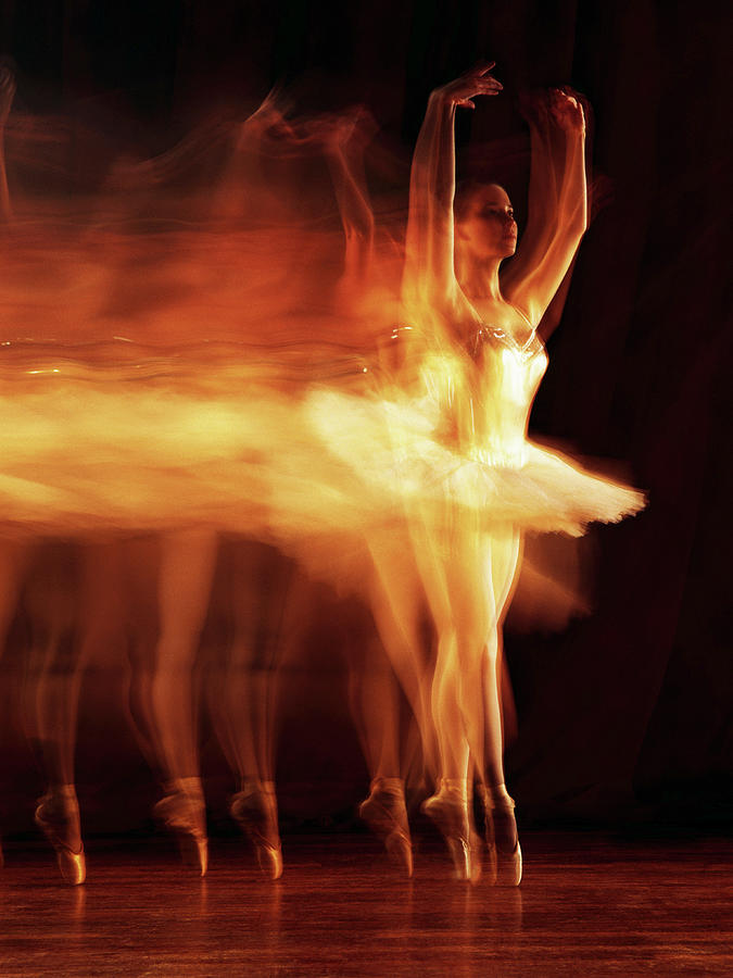 Ballerina Executing A Pirouette With Photograph by Adastra