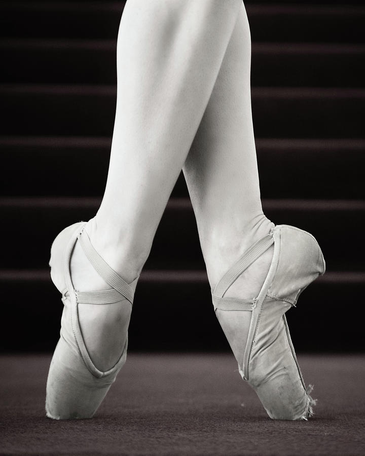 Ballerina In Point Pose, Low Section Photograph by Attila Mitcsenkov ...