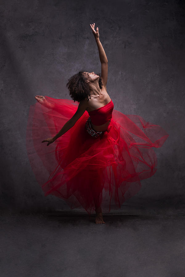 Performance Photograph - Ballerina In Red by Joan Gil Raga