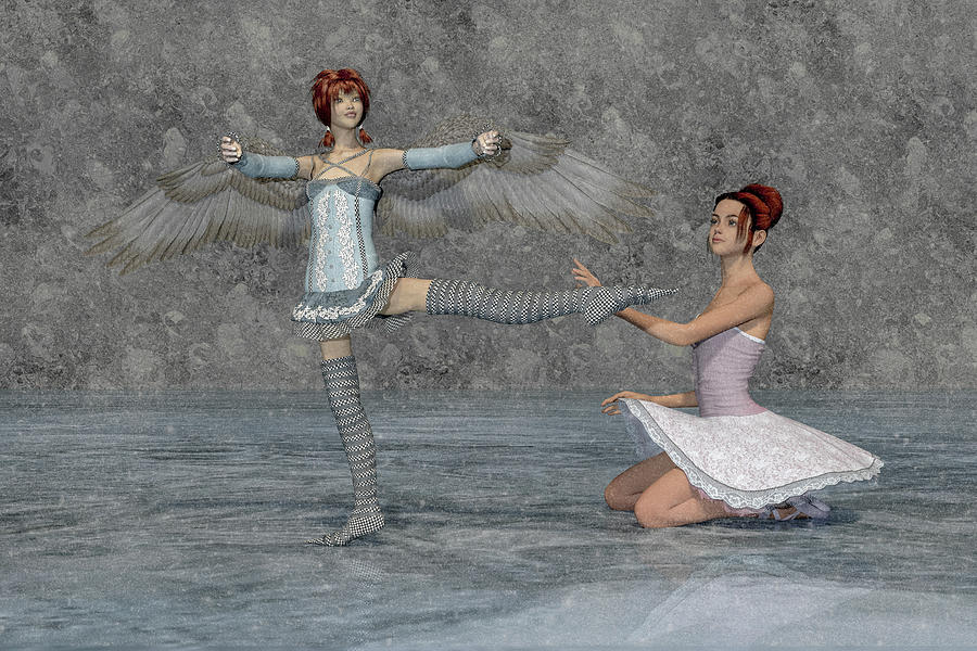 Ballerina Sisters Digital Art