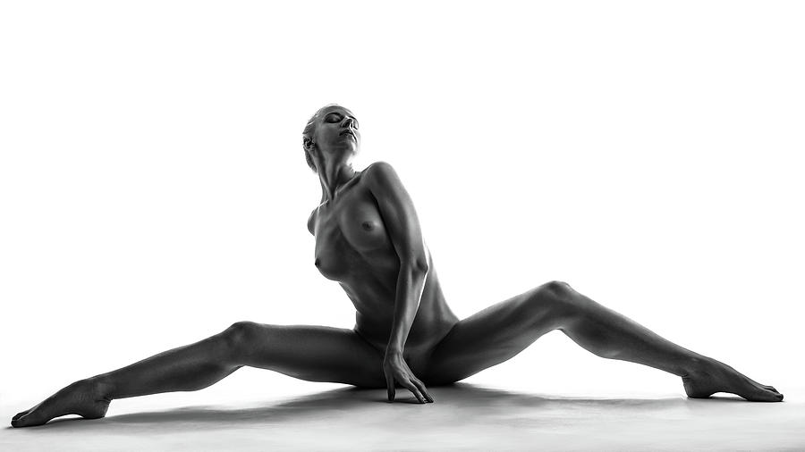 Black And White Photograph - Ballerina Stretch by Aurimas Valevi?ius