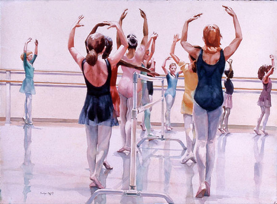 Ballet Class Painting by Carolyn Epperly