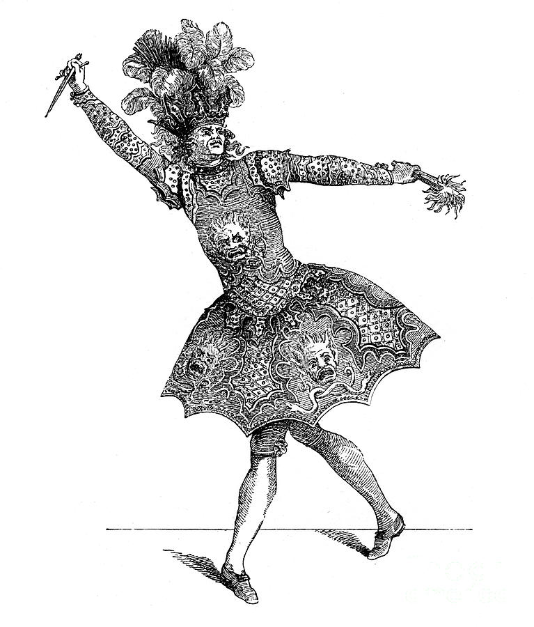 Ballet Costume, 1885.artist Martin Drawing by Print Collector