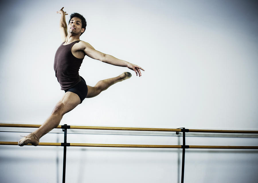 Ballet Dancer Doing Grand Jete Leap By Patrik Giardino