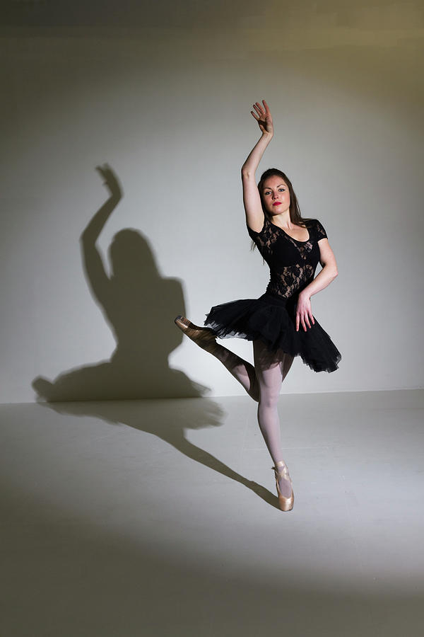 Ballet Dancer In Black Lace Leotard And Photograph by Phil Payne Photography