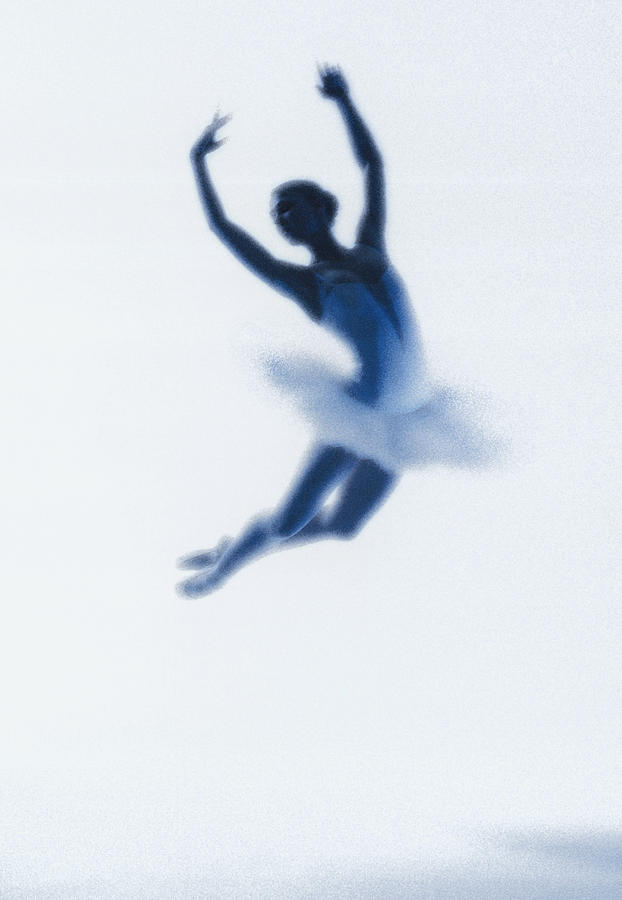 Ballet Dancer In Mid-air Jump, Arms Photograph by Lisa Blalock