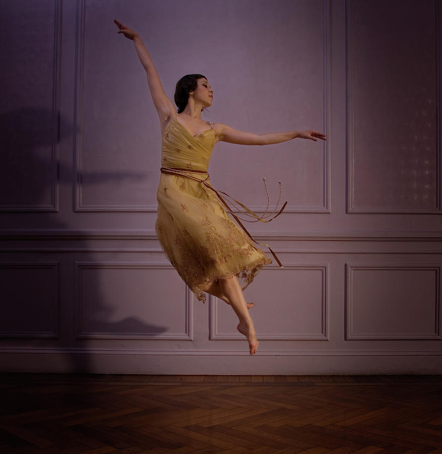Ballet Dancer Leaping In Mid-air Photograph by Kathrin Ziegler