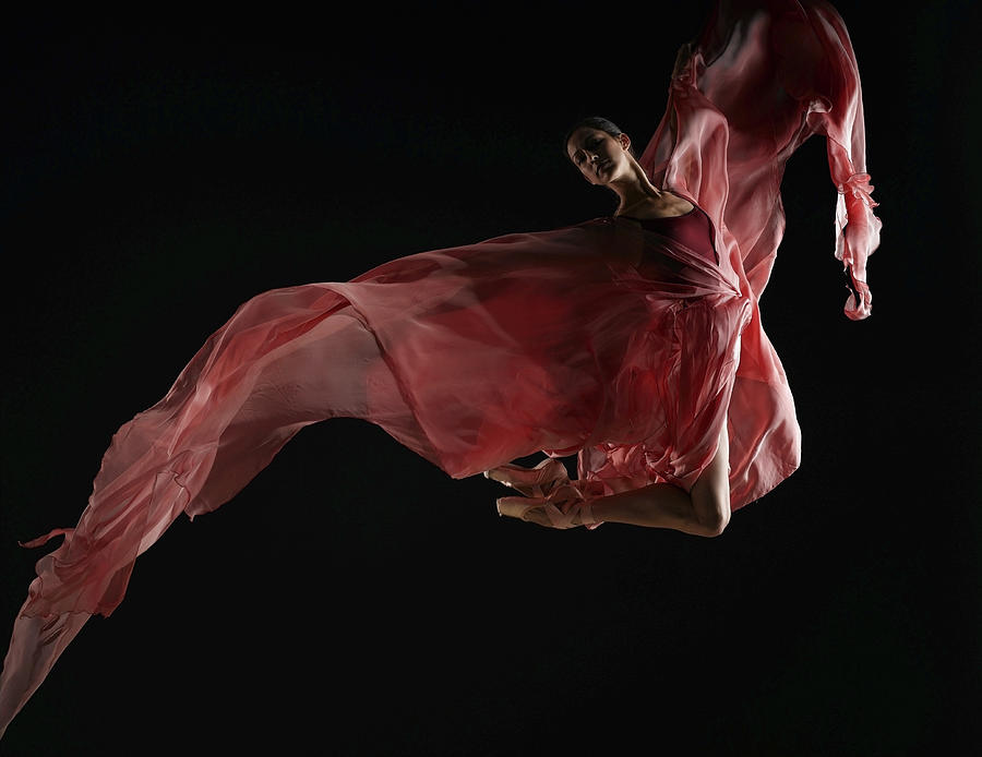 Ballet Dancer Wearing Flowing Dress In Photograph By Ryan Mcvay 