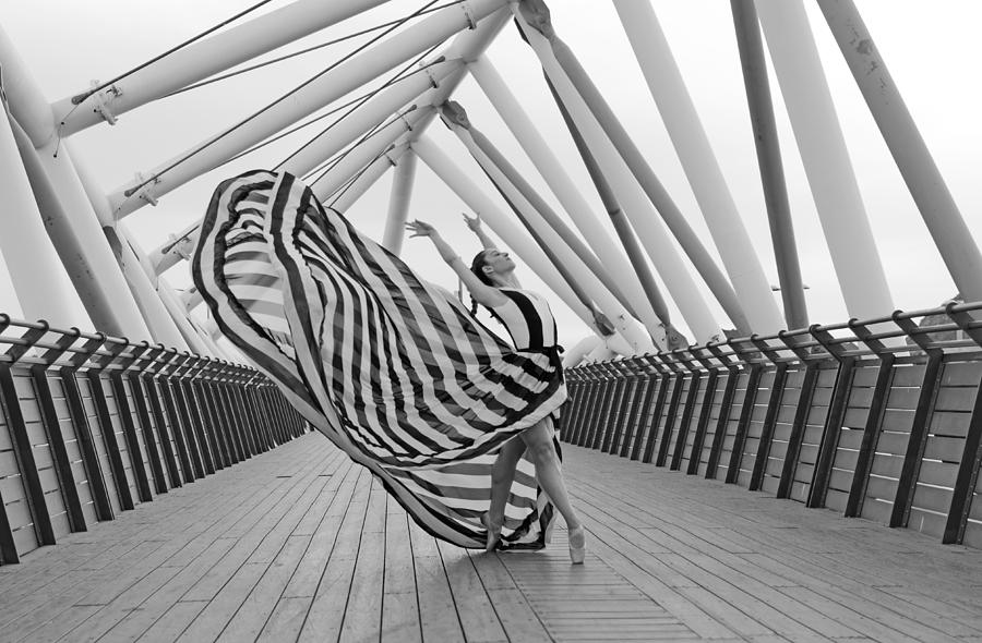 Ballet Photograph - Ballet On The Bridge by Shlomo Waldmann