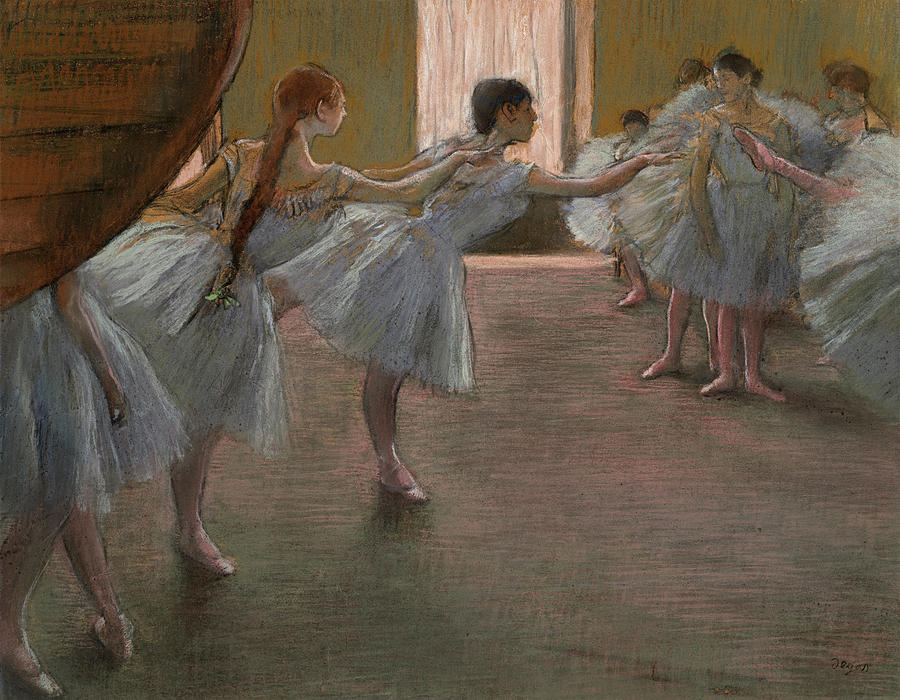 Vinegar Dissipation scared Ballet Rehearsal, 1875 Painting by Edgar Degas - Fine Art America