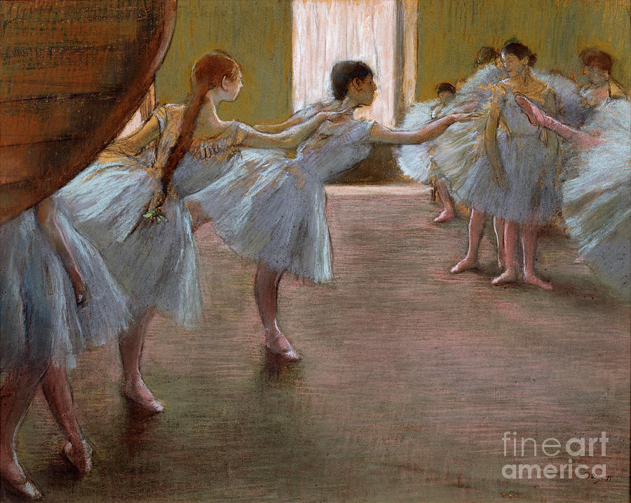 Ballet Rehearsal, 1885-1890. Artist Drawing by Heritage Images