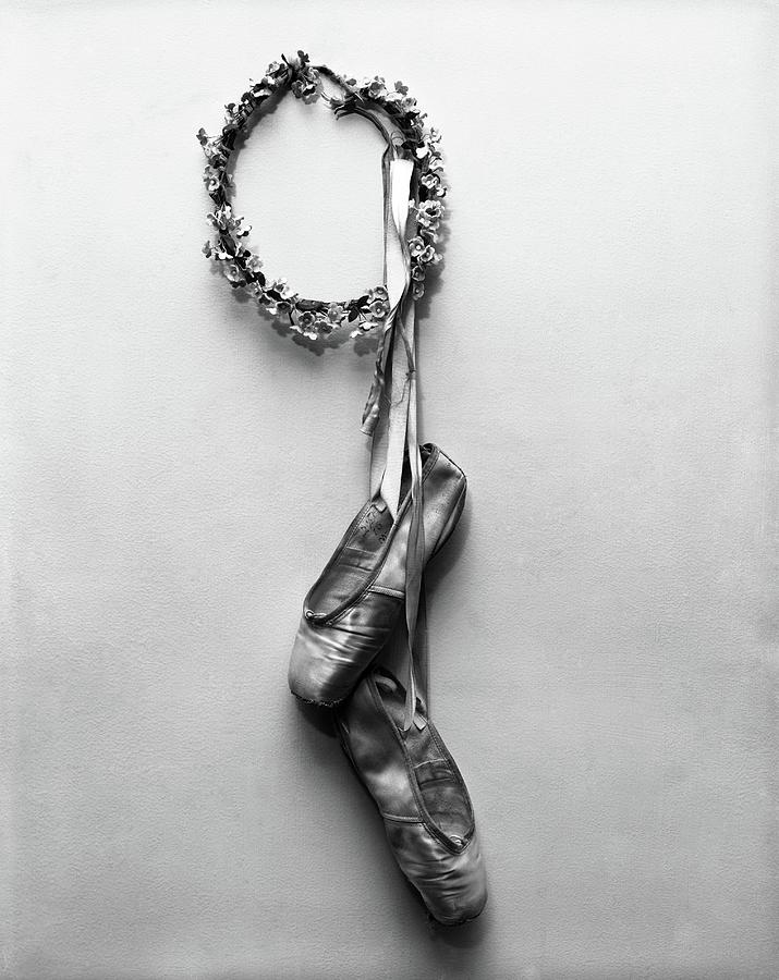 Ballet Slippers And Wreath Photograph by Cecil Beaton
