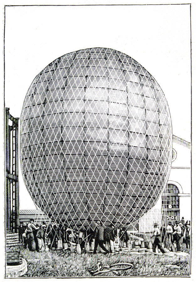 Balloon, 1888 Drawing by Print Collector