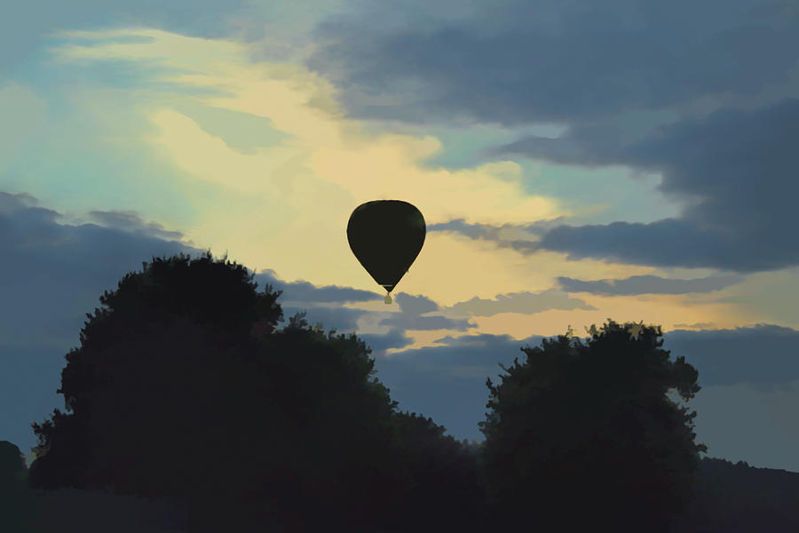 Balloon at dusk Digital Art by Scott Lyons