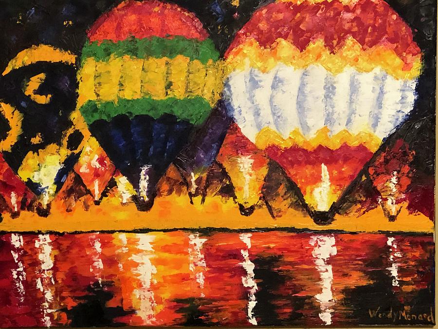 Balloon Fest Painting by Wendy Menard
