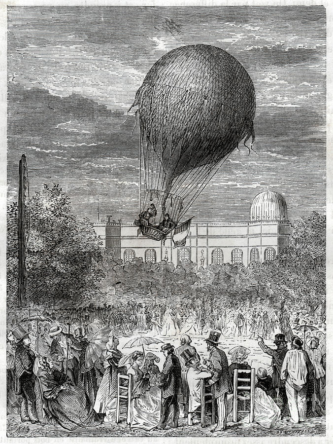 Paris Photograph - Balloon Flight by Cci Archives/science Photo Library