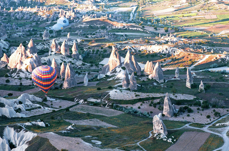 Turkey Digital Art - Ballooning Over Rock Formations by Bruno Cossa