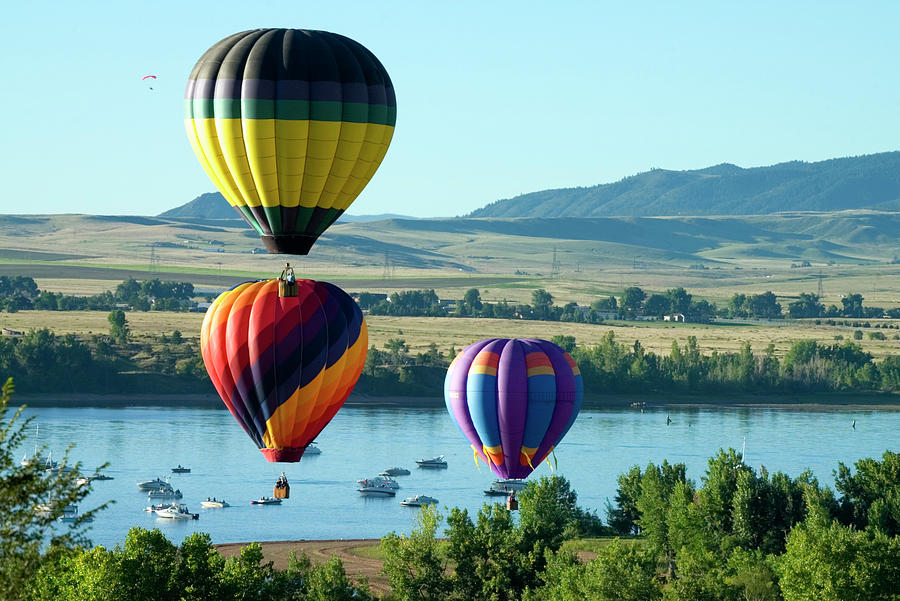 Balloons And Boats Chatfield Reservoir Photograph by Swkrullimaging