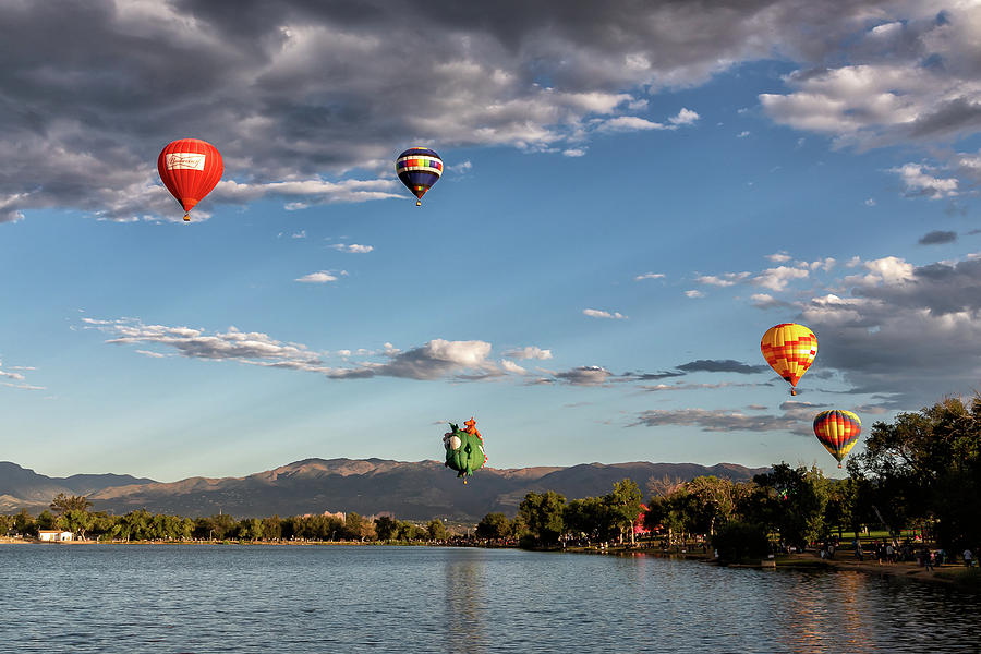 Balloons Take Flight in Colorado Springs Photograph by Tony Hake - Pixels