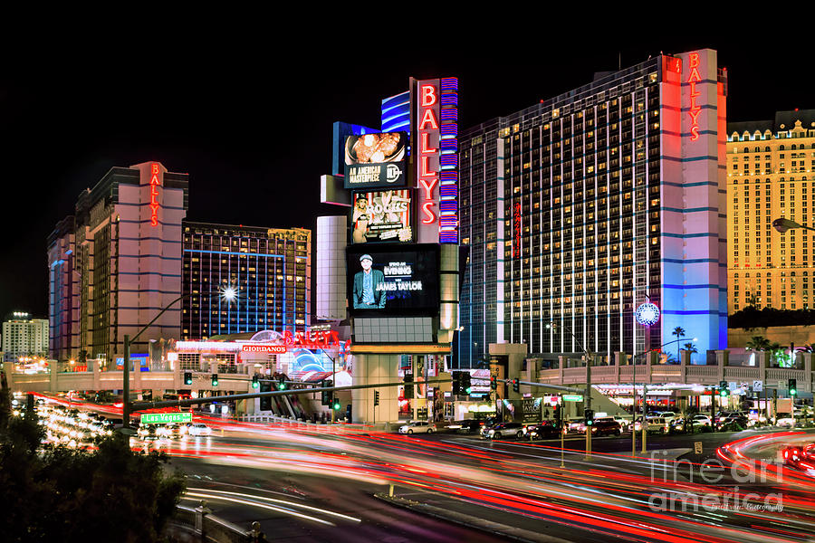 Ballys Casino at Night Photograph by Aloha Art - Fine Art America