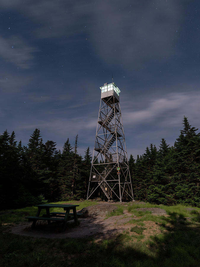 Balsam Lake Mountain Firetower Moonlight by Brad Wenskoski Balsam Lake Mountain Firetower Moonlight by Brad Wenskoski
