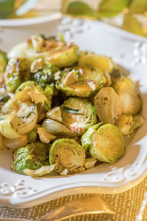Balsamic Roast Sprouts Photograph by Winfried Heinze