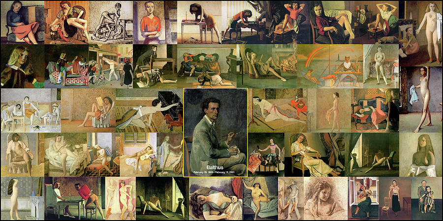 Nude Digital Art - Balthus Photo Collage erotical images of pubescent girls by Scott Mendell