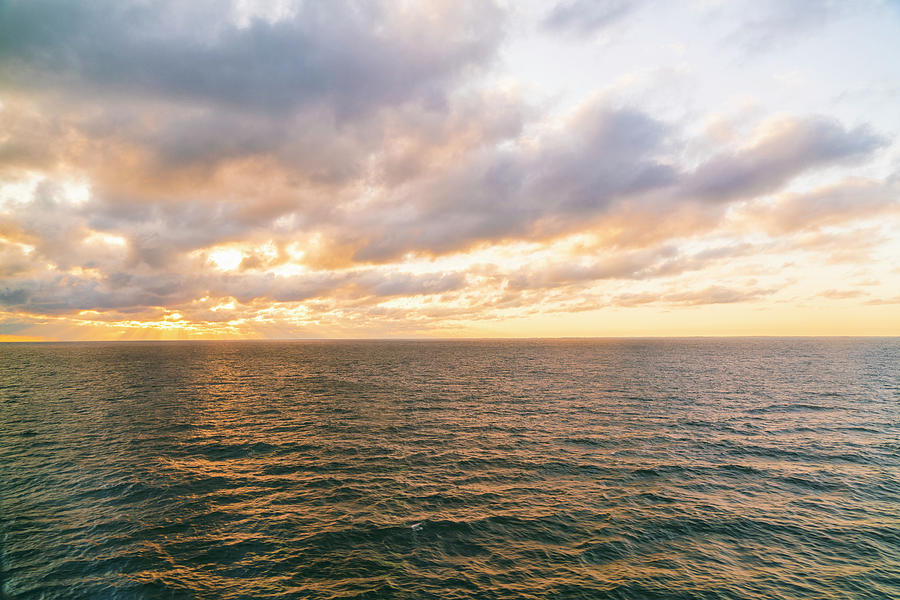 Baltic Sea At The Bay Of Finland With Sun Setting On The Horizon 