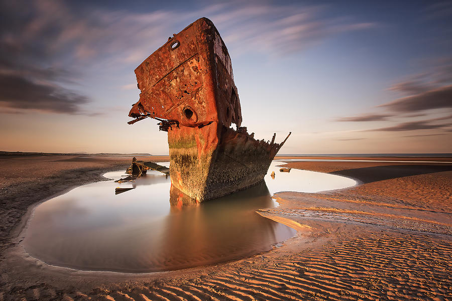 Baltray Ship Wrack Photograph by Peter Krocka
