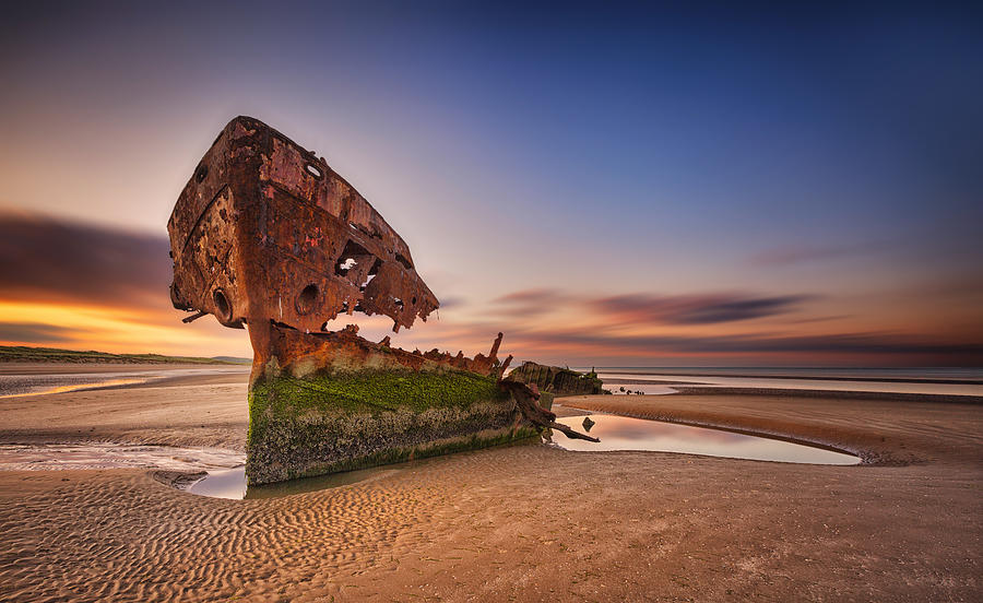 Beach Photograph - Baltray Ship Wreck by Peter Krocka