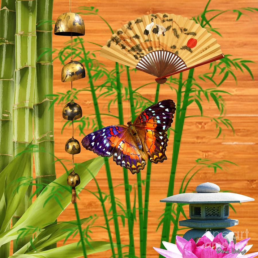 Bamboo Butterfly Digital Art by Gena Livings