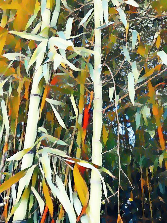 Bamboo Grove 1 Painting by Jeelan Clark