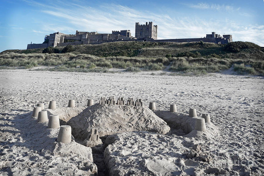 Bamburgh Castle And Beach. Photograph