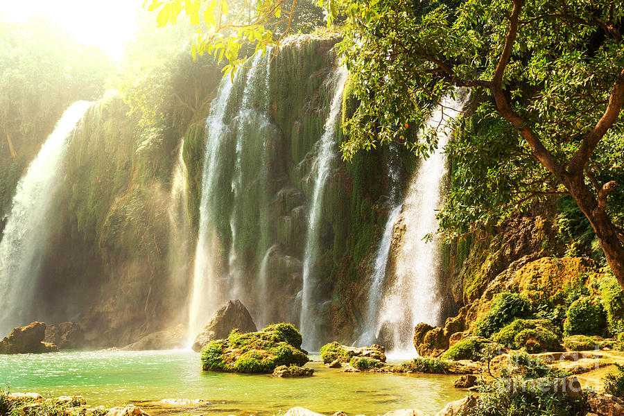 Steep Photograph - Ban Gioc - Detian Waterfall In Vietnam by Galyna Andrushko Steep Photograph - Ban Gioc - Detian Waterfall In Vietnam by Galyna Andrushko