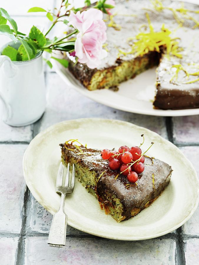 Banana Cake With Chocolate Glaze Photograph by Mikkel Adsbøl - Fine Art ...