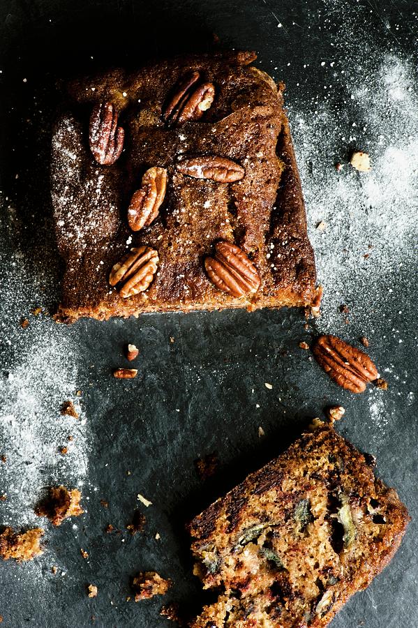 Banana, Chocolate And Pecan Nut Bread, Sliced Photograph by Magdalena Hendey