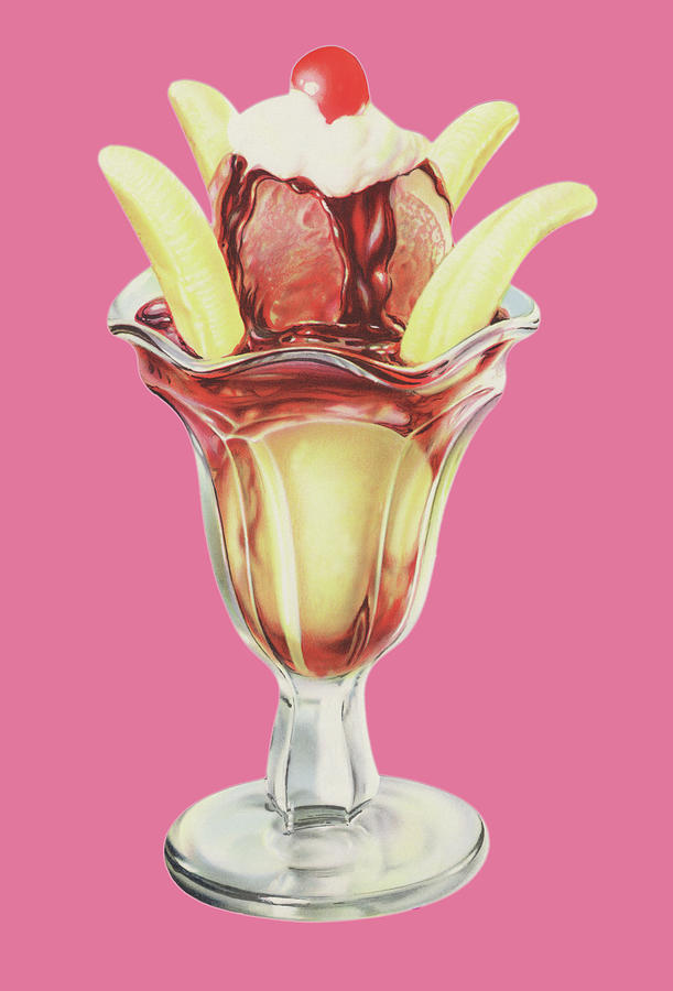 Banana Sundae Painting by Unknown