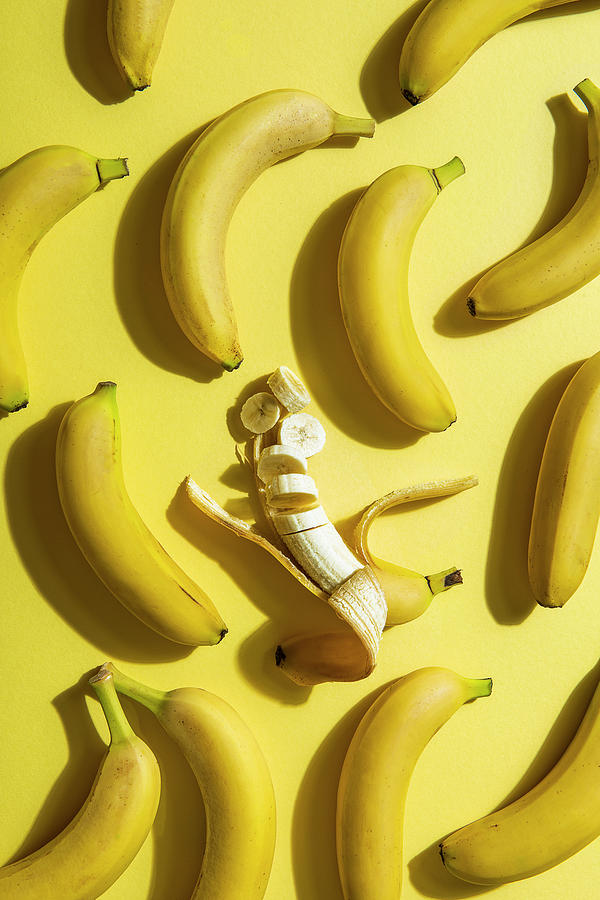 Bananas Flatlay, View From Above Photograph by Magdalena Hendey