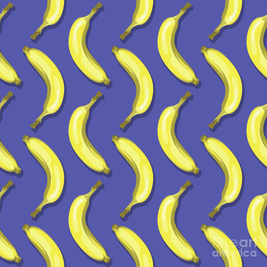 Bananas Seamless Pattern Pop Art Style Digital Art by Thoth adan