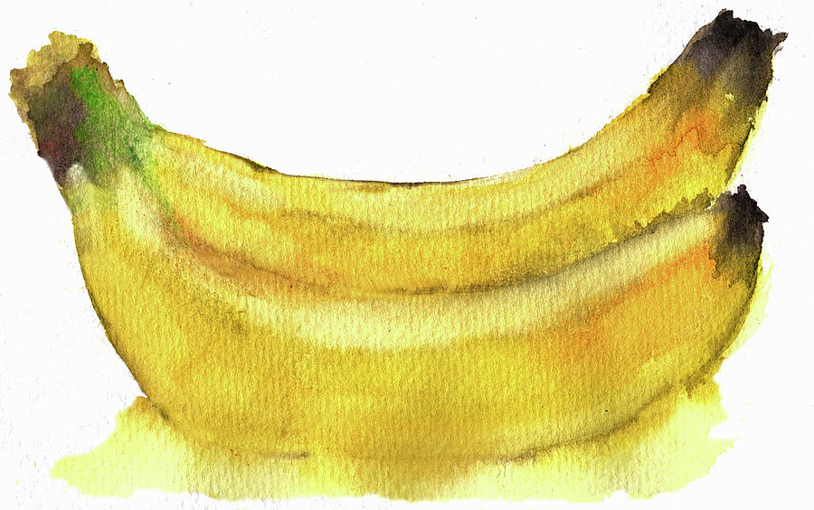 Banana Mixed Media - Bananas by Wolf Heart Illustrations