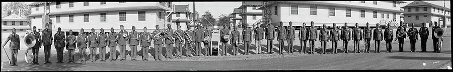 Black And White Photograph - Band, African Americans, Fort Belvoir by Fred Schutz Collection