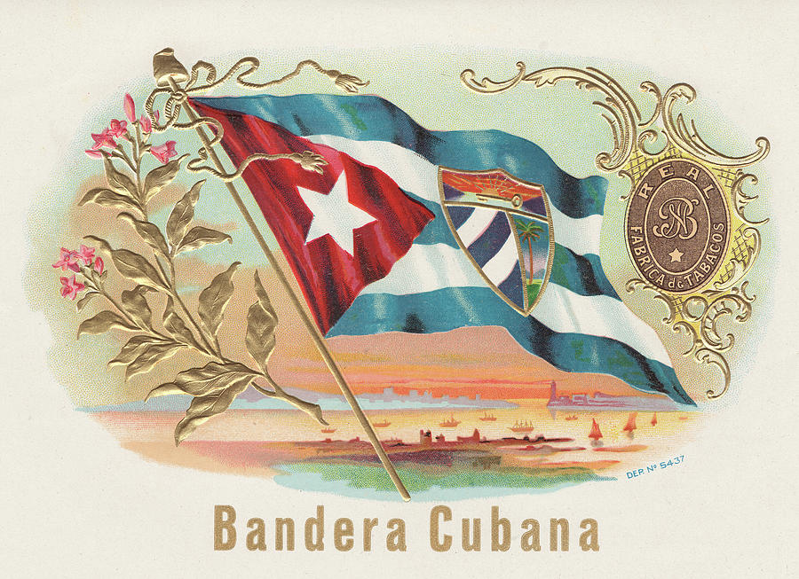 Flag Painting - Bandera Cubana by Art Of The Cigar