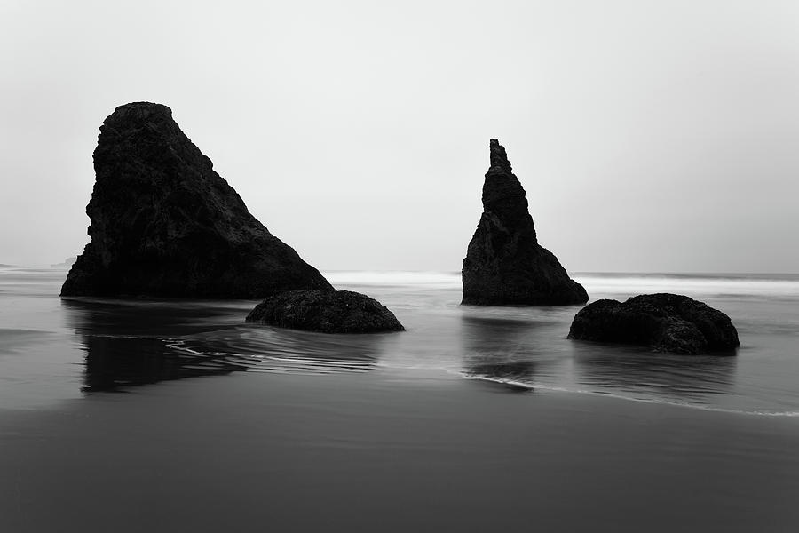 Bandon Beach Oregon BW by Rospotte Photography Bandon Beach Oregon BW by Rospotte Photography
