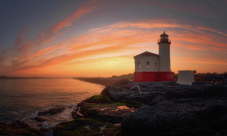 Lighthouse Photograph - Bandon Sundown by Darren White Photography