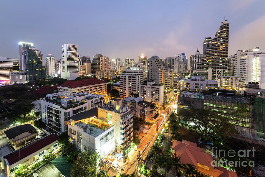 Bangkok by night Photograph by Didier Marti