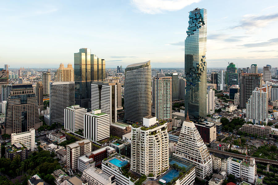 Landscape Photograph - Bangkok Cityscape In Thailand. Bangkok by Prasit Rodphan
